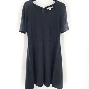 LK BENNETT Gail Dress Black Stretch A-Line Short Sleeve